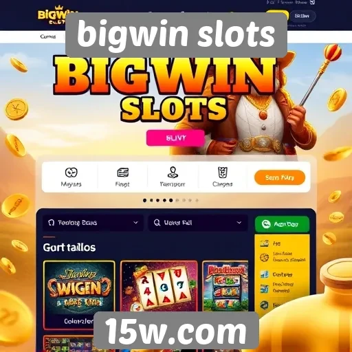 Interface do usuário do site Bigwin Slots é intuitiva